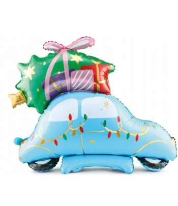 balon auto świąteczne z prezentami