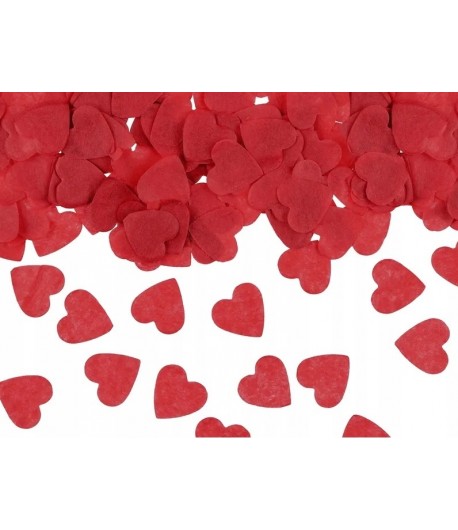 Konfetti bibułowe serca serduszka czerwone 15 g Walentynki WL-012