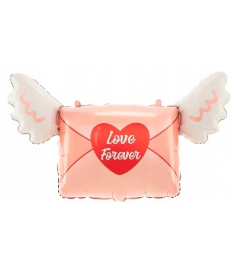 Walentynki balon foliowy List Love Forever 89,5x64 cm WB-004