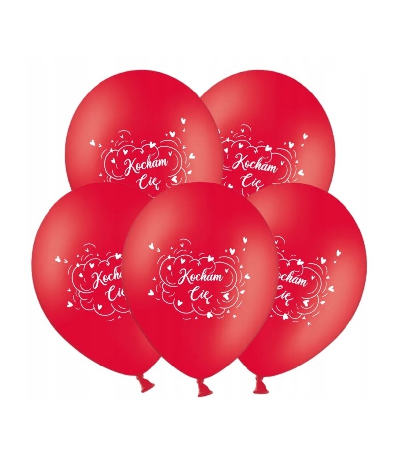 balony czerwone kocham cię