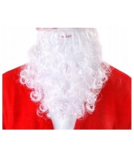 Broda Świętego Mikołaja biała 30 cm na gumce