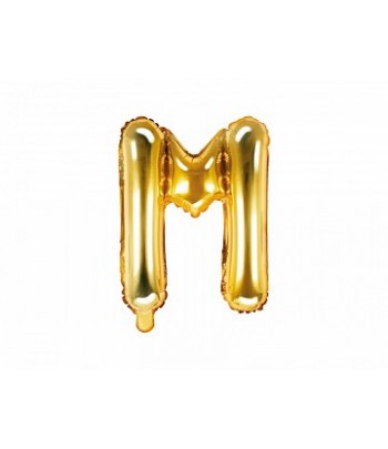 złota litera M balon