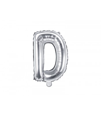 literka D balon srebrna