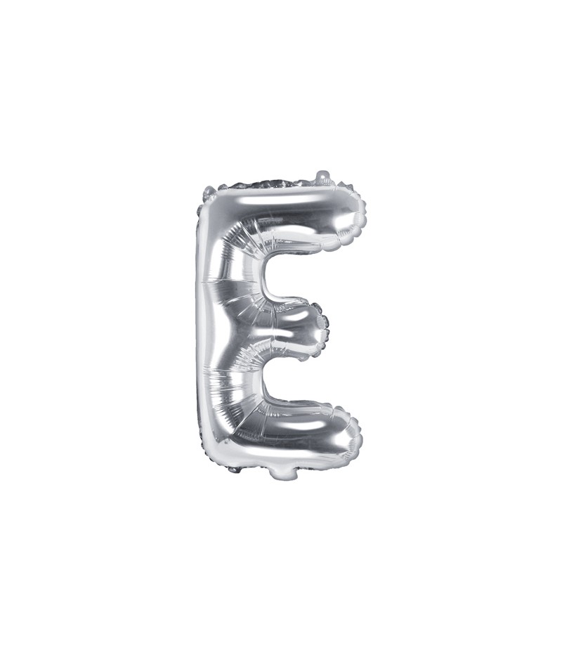 balon literka E srebrna