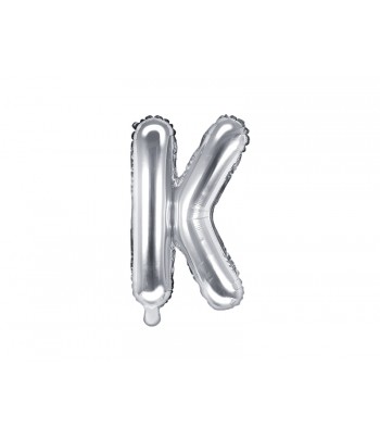 literka K balon srebrny