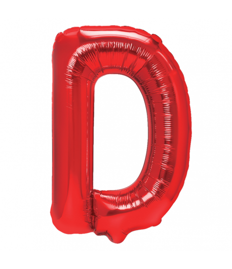 Balon Foliowy Literka D Czerwony 40 Cm Urodziny
