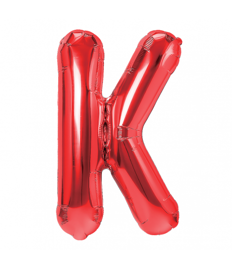 Balon Foliowy Literka K Czerwony 40 Cm Urodziny