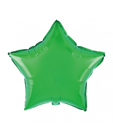 Balon Foliowy Gwiazdka Zielona 45 Cm