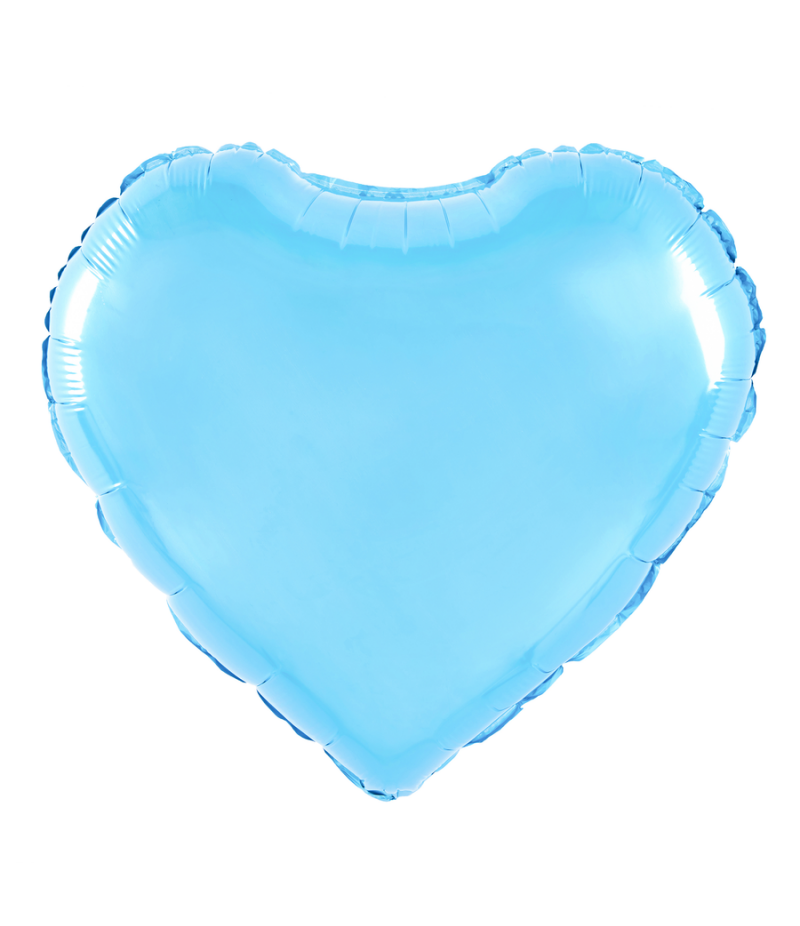 balon serce niebieskie