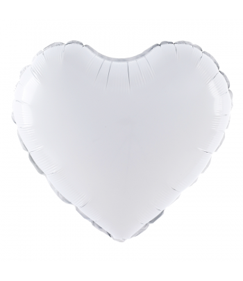 balon białe serce