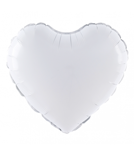 Balon Foliowy Serce Białe 45 Cm