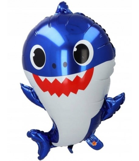 Balon Rekin Baby Shark Niebieski 50 cm Urodziny