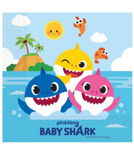 Serwetki papierowe Baby Shark 20 sztuk Urodziny