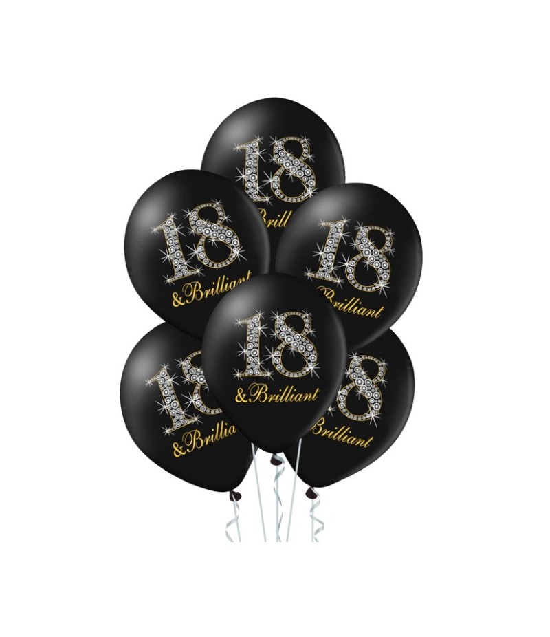 Balony na 18 Urodziny czarne