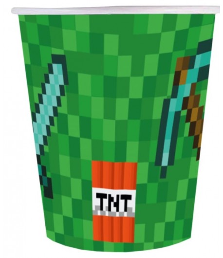 Kubeczki Minecraft Piksele TNT 6 sztuk