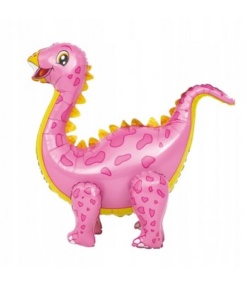 różowy balon foliowy dinozaur