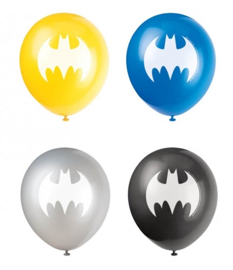 Balony lateksowe Nietoperz Batman 8 sztuk