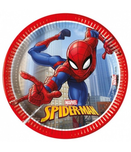 Talerzyki SpiderMan Spider Man 20 cm 8 sztuk