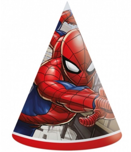 Czapeczki papierowe SpiderMan Spider Man 6 sztuk