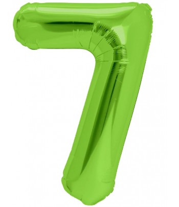 zielona cyfra 7 balon