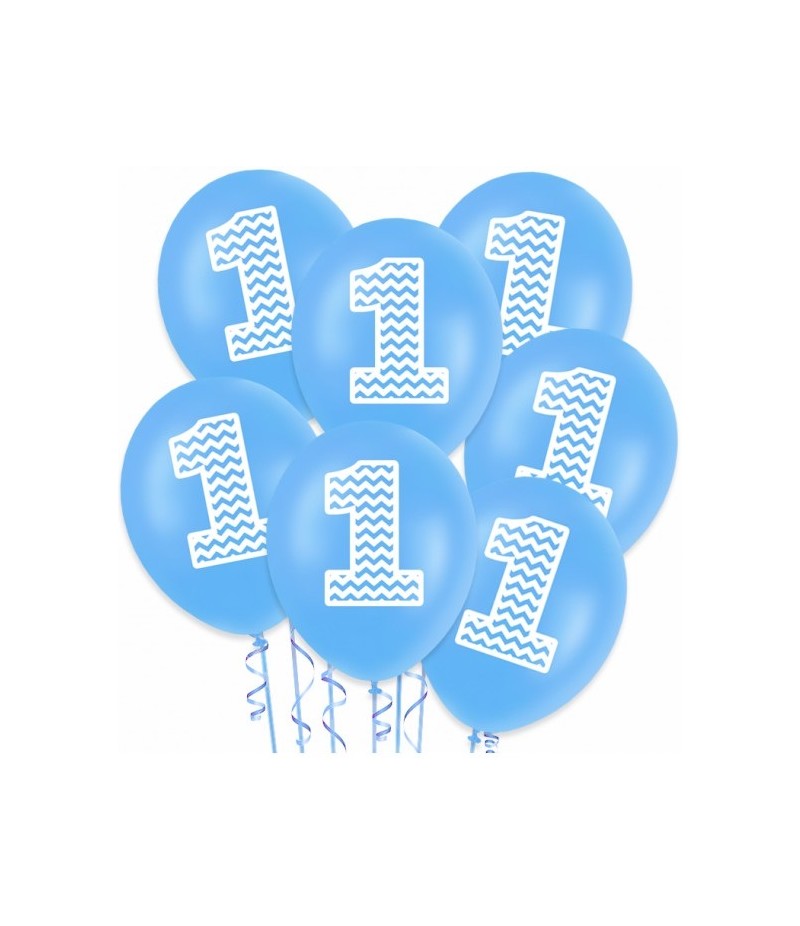 balony niebieskie roczek