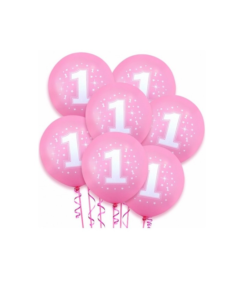Balony lateksowe różowe roczek