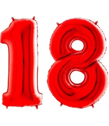 balon 18 czerwone cyfry