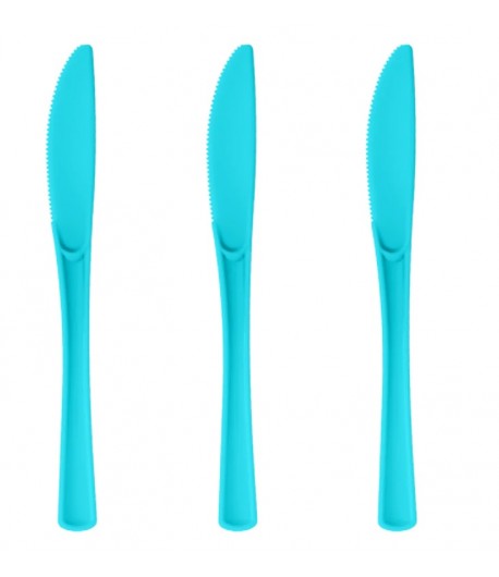 Noże plastikowe niebieskie duże 10 sztuk