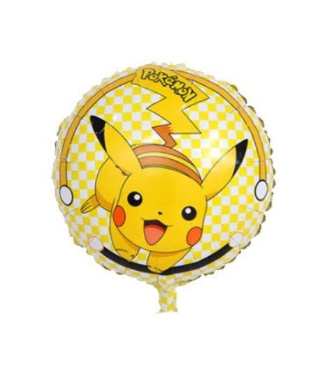 Balon Foliowy Okrągły Pokemon Pikachu 45 cm