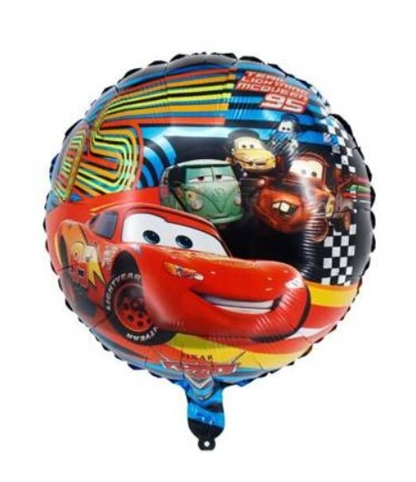 Balon Foliowy Okrągły Auta Cars 45 cm