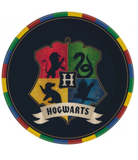 Talerzyki urodzinowe Harry Potter 23 cm 8 sztuk