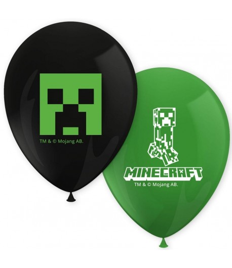 Balony lateksowe Minecraft Mix 8 sztuk