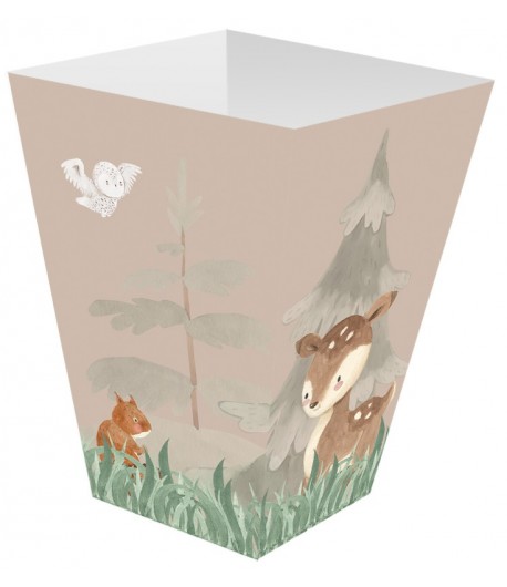 Pudełka na popcorn Zwierzątka Leśne 6 sztuk