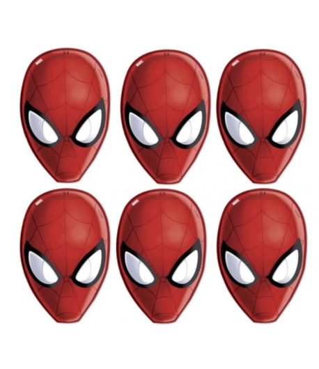 Maski papierowe Spider-Man 6 sztuk
