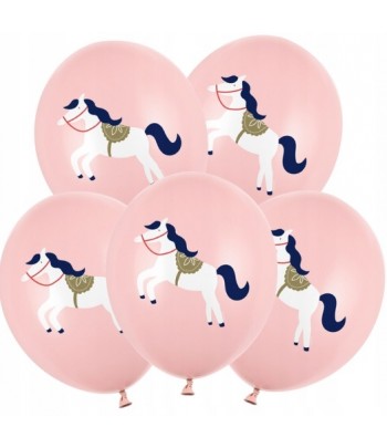 balony różowe Koniki