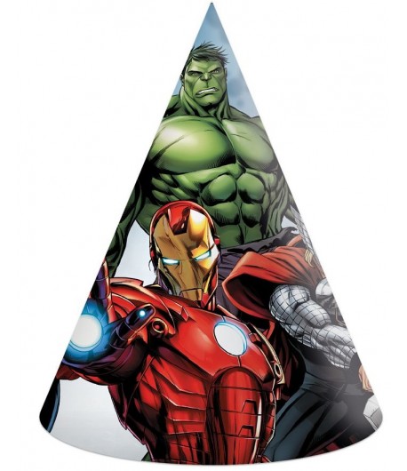 Czapeczki papierowe Avengers  6 sztuk