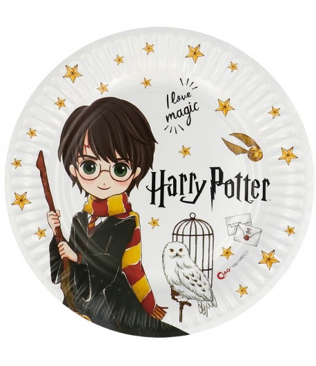 Talerzyki Papierowe Harry Potter Hedwiga 23 cm 8 sztuk