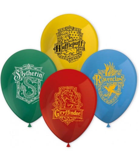 Balony Harry Potter Hogwarts Houses 8 sztuk