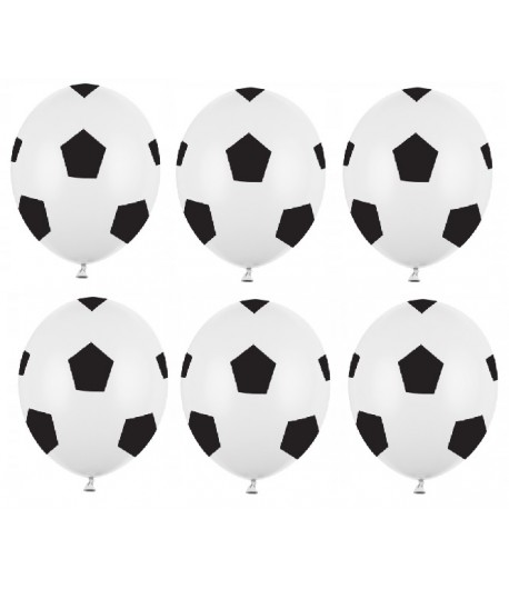 Balony lateksowe Piłka Nożna 6 sztuk