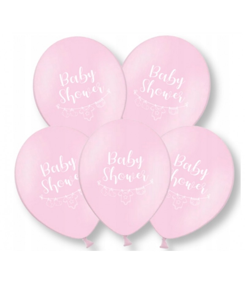 Balony lateksowe BABY SHOWER różowe