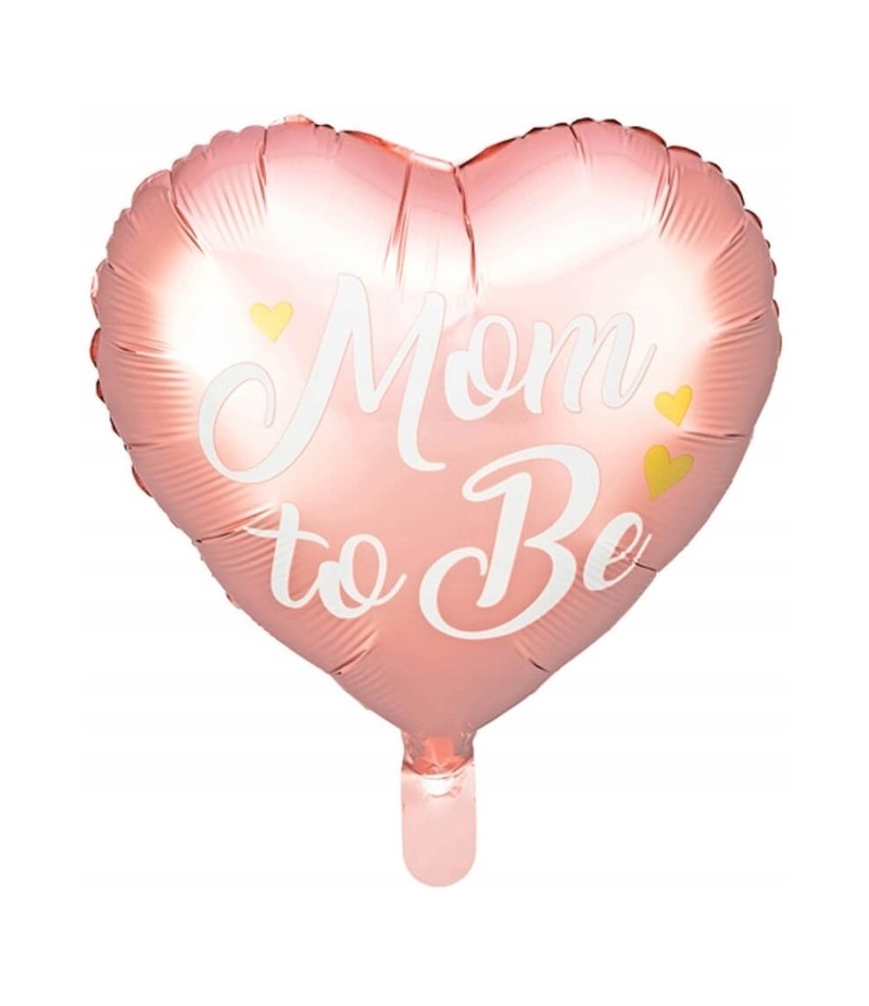 różowy balon mom to be serce