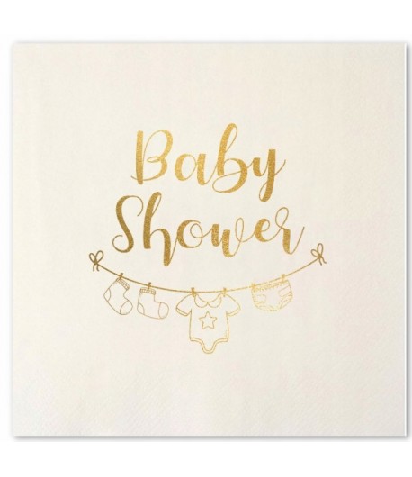 Serwetki Białe Baby Shower 20 sztuk