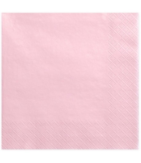 Serwetki różowe 20 sztuk Baby Shower