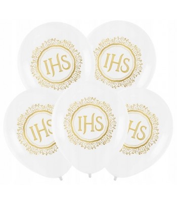 balony białe IHS Komunia