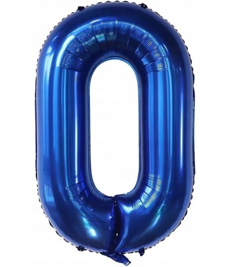 Balon foliowy cyferka 0 70 cm niebieska Urodziny