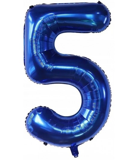 Balon foliowy cyferka 5 70 cm niebieska Urodziny