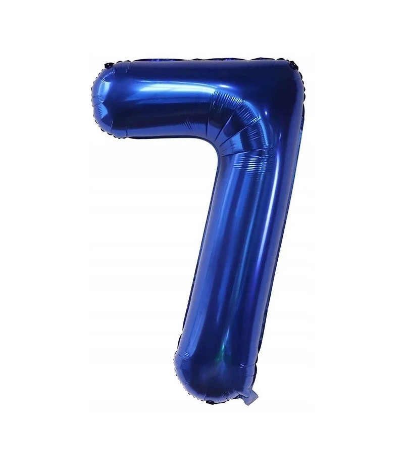 balon cyferka niebieska 7
