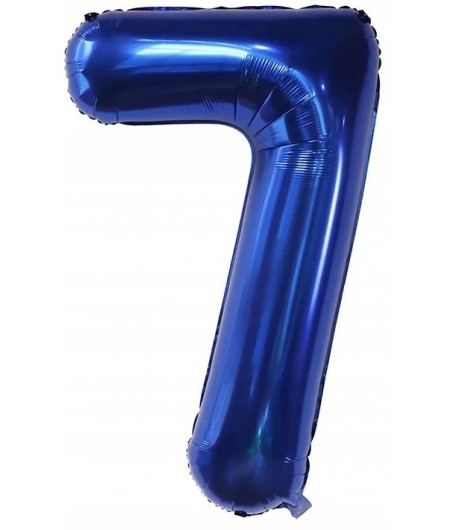 Balon foliowy cyferka 7 70 cm niebieska Urodziny
