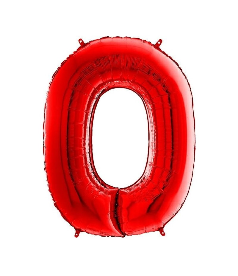 balon czerwona cyfra 0