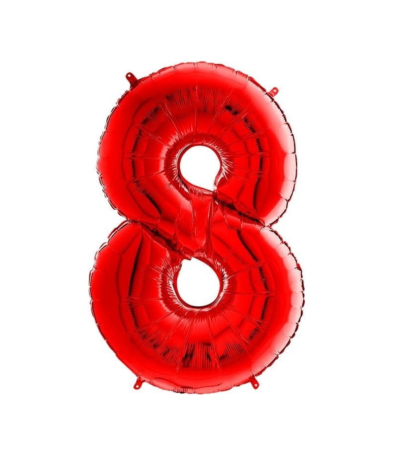 balon czerwona cyfra 8